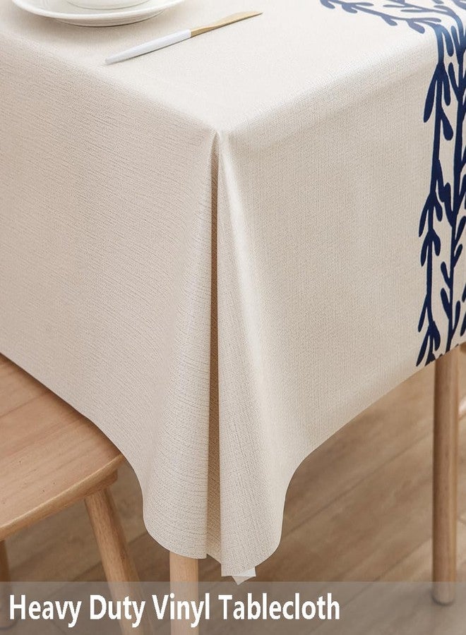 TruDelve Heavy Duty Vinyl Tablecloths Plastic Table Cloths for Kitchen Dining Table Wipeable PVC Tablecloth for Rectangle Tables (54"x84",Branch) - Image 2